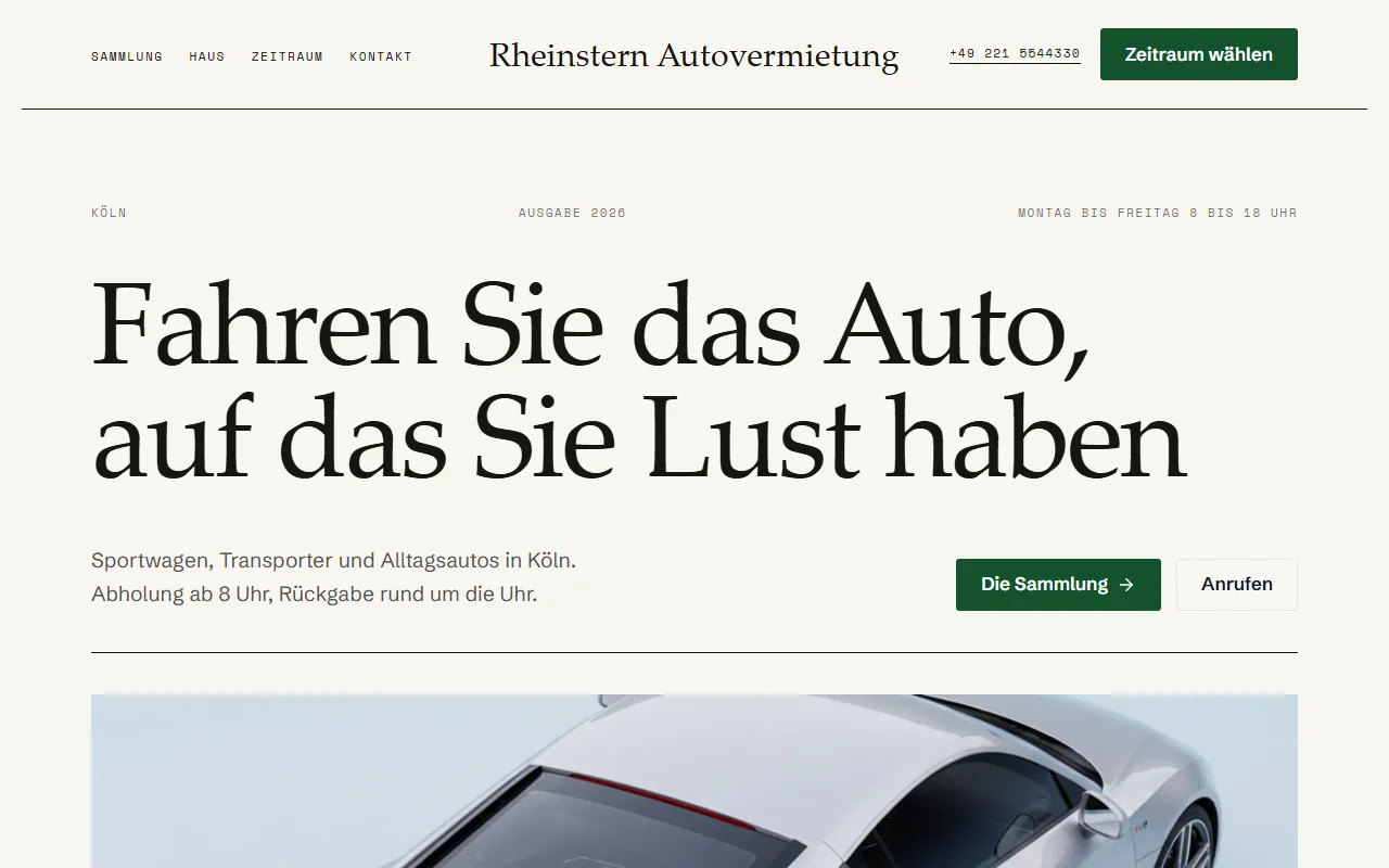 Vorlage Atelier: redaktionell mit großen Einzelaufnahmen