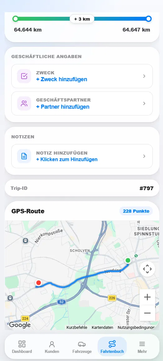 HyghFleet: Live-Telemetrie mit GPS-Route